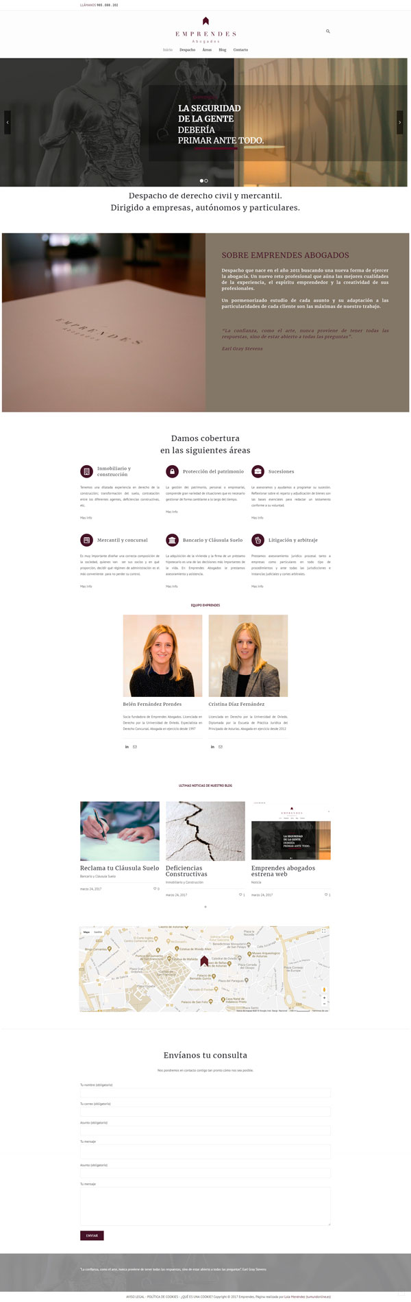diseño página web para despacho abogados